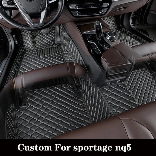 Custom Car Floor Mat For Kia Sportage Nq5 2023 스포티지 Diamond Rugs Waterproof Foot Pads Luxury Man Carpet Interior Auto Accessory