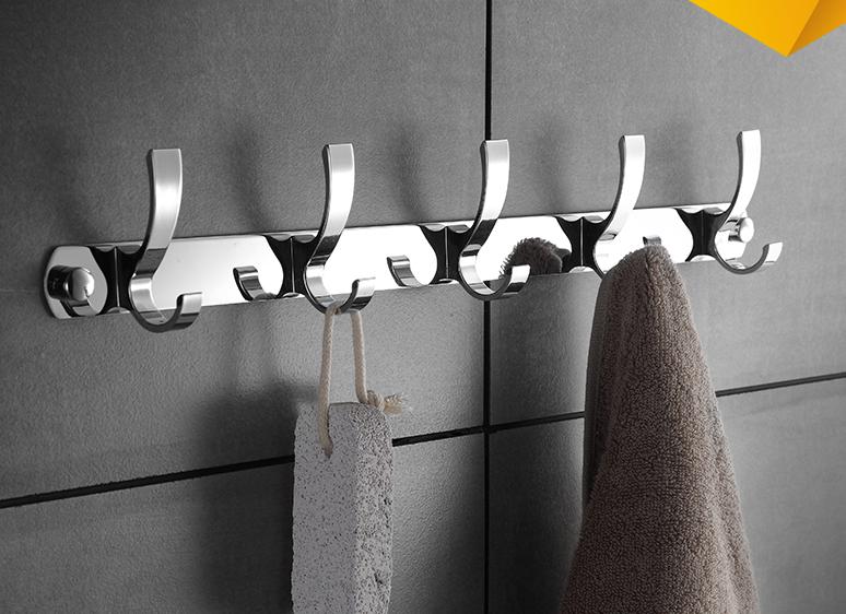 304 Stainless Steel Bathroom Accessories Set Wall Mount Towel Rack, Bathroom Hardware Bathroom Hanging Rack Toilet Shelf Set