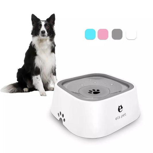 Dog Bowl Pet Water Bowl Slow Water Feeder Dish Anti Slip Water Dispenser Fountain Floating Disk Feeding Food Bowl for Dogs Cats