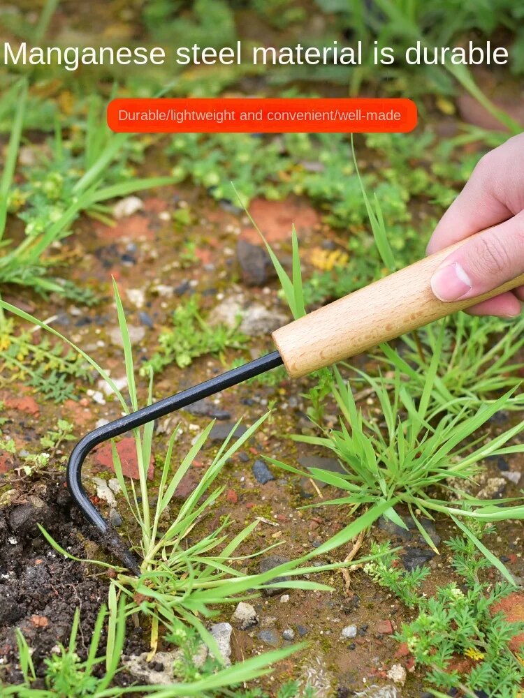 Lijin Single Claw Root Hook Loose Soil Tool Root Hook Garden Gardening Tool Bonsai Maintenance Root Remover Weeding Machine