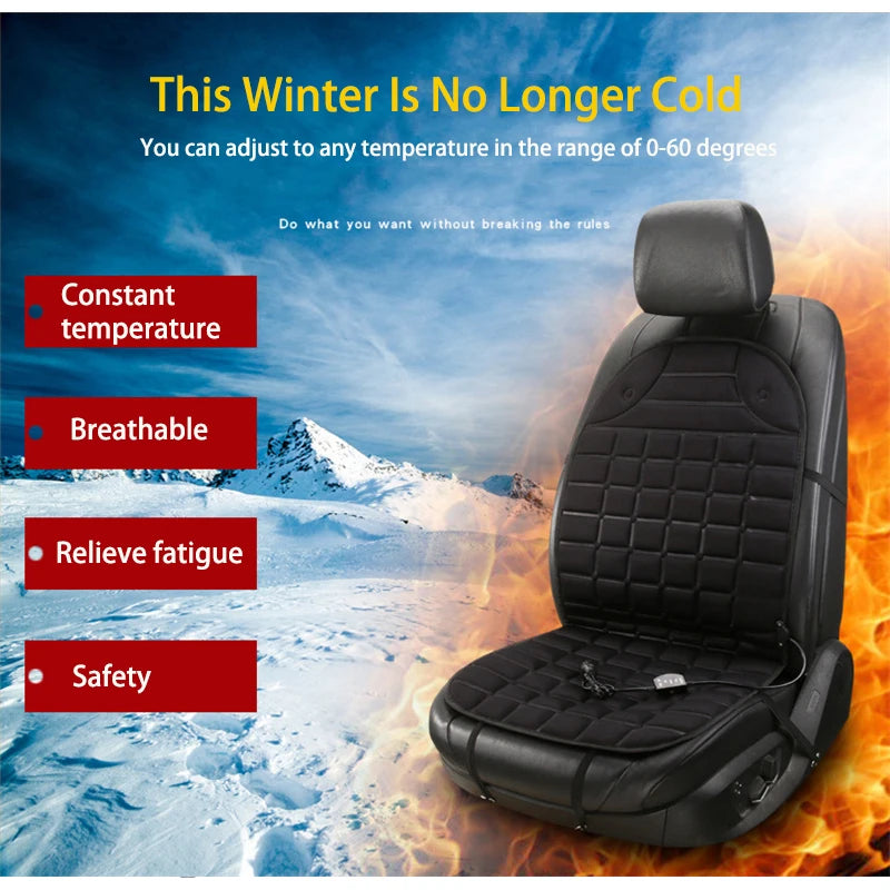 3pcs Car Seat Heater Cushion Warmer Cover Winter Heated Warm High Low Temperature 12V heated Seat Cover