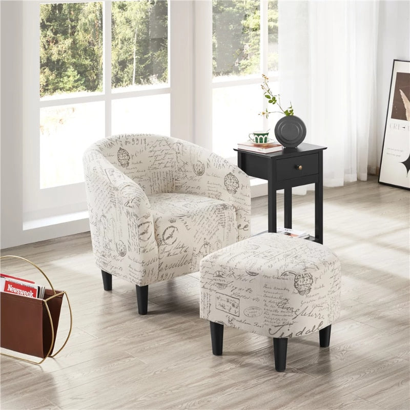 Easyfashion Chair & Ottoman Sets, Letter Print chairs for bedroom  furniture