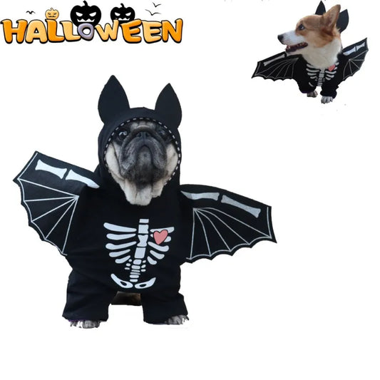 1pc Halloween Pet Bat Wings Cosplay Clothes Dog Scary Costume Dog Hoodie For Dogs Puppy Festive Party Dressing Accessories