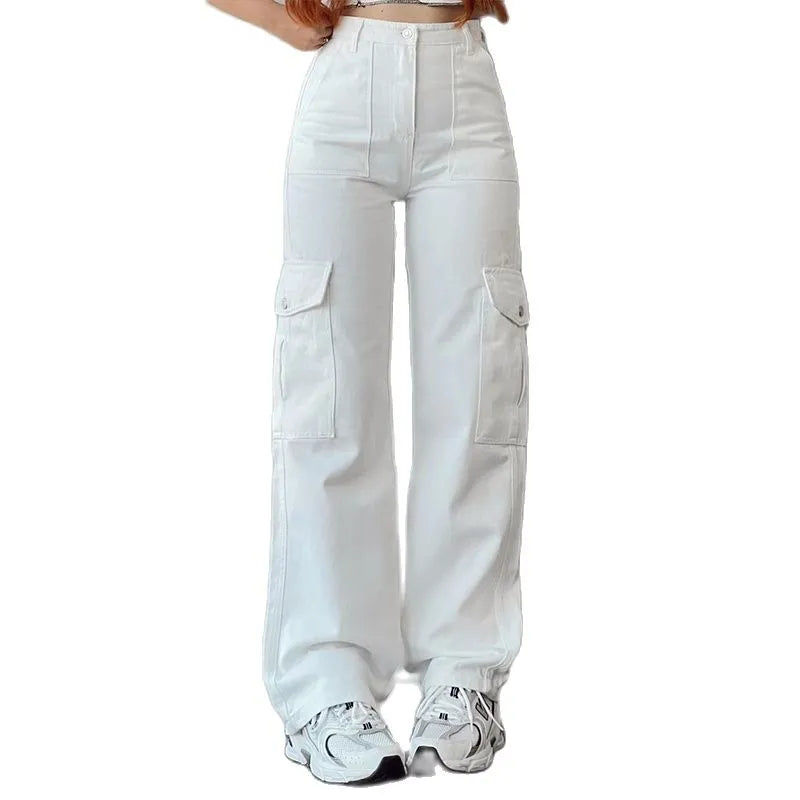 Vintage Straight new style baggy Trousers high waist cargo pants
