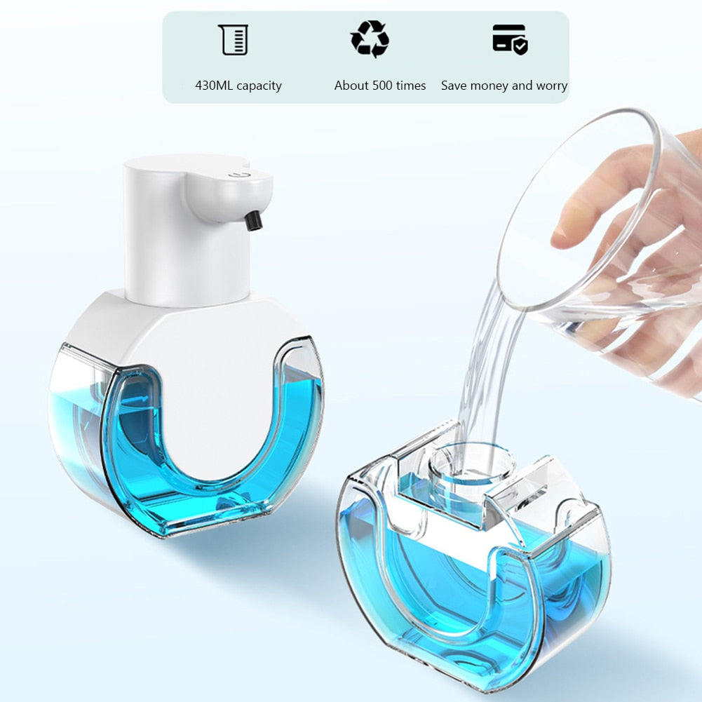 430ML Automatic Soap Dispenser Touchless Hand Sanitizer Bottle Infrared Sensor Soap Dispenser Wall Mounted Bathroom Accessories