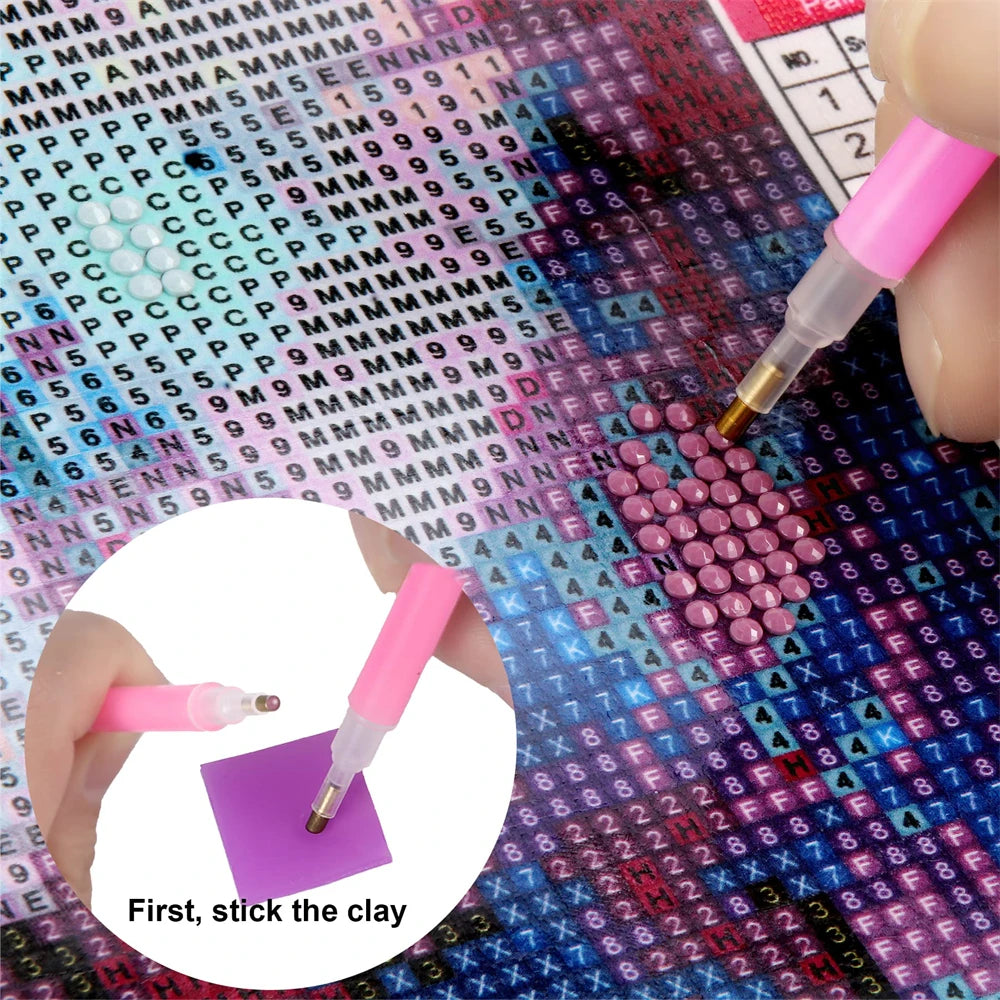 2x2cm Diamond Painting Glue Clay Wax Mud DIY Purple Embroidery Tool kit Set Cross Stitch Dotting Glues Accessories 2*2CM