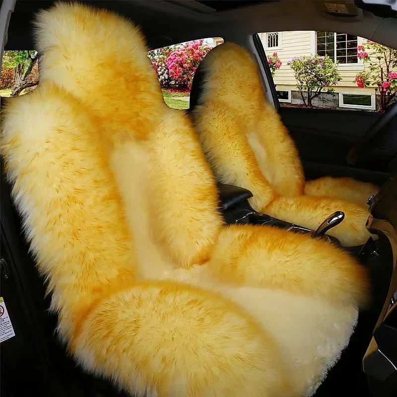 High Quality Winter Wool Car Seat Cushion Universal Car Winter Wool Warm Front Seat Cover Universal Seat Cover for Cold Season