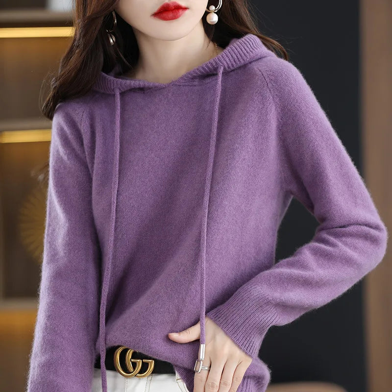 Women Pullover Sweater Hooded