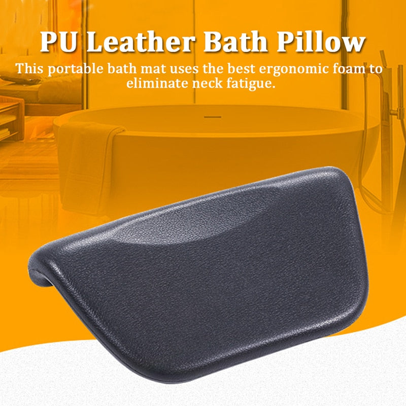 Non-slip SPA Bath Pillow Soft Headrest Bathtub Pillow Backrest with Suction Cup Neck Cushion Bathroom Accessories Waterproof