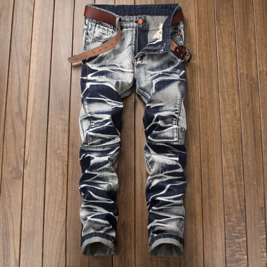Men's Distressed Washed Jeans