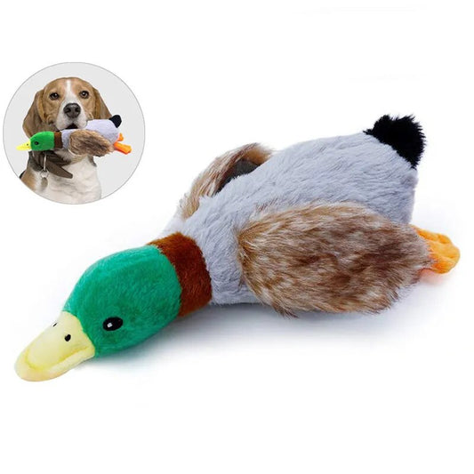 Plush Duck Sound Pet Toy Animal Squeak Dog Toy Cleaning Tooth Dog Chew Rope Simulated Wild Duck Pet Supplies
