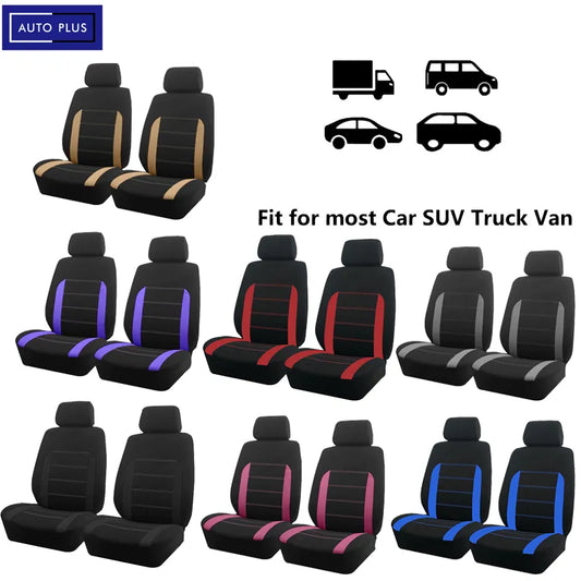 Auto Plus Universal Size 2 Front Car Seat Covers Fit For Most Car Suv Truck Car Accessories Interior With Airbag Compatible