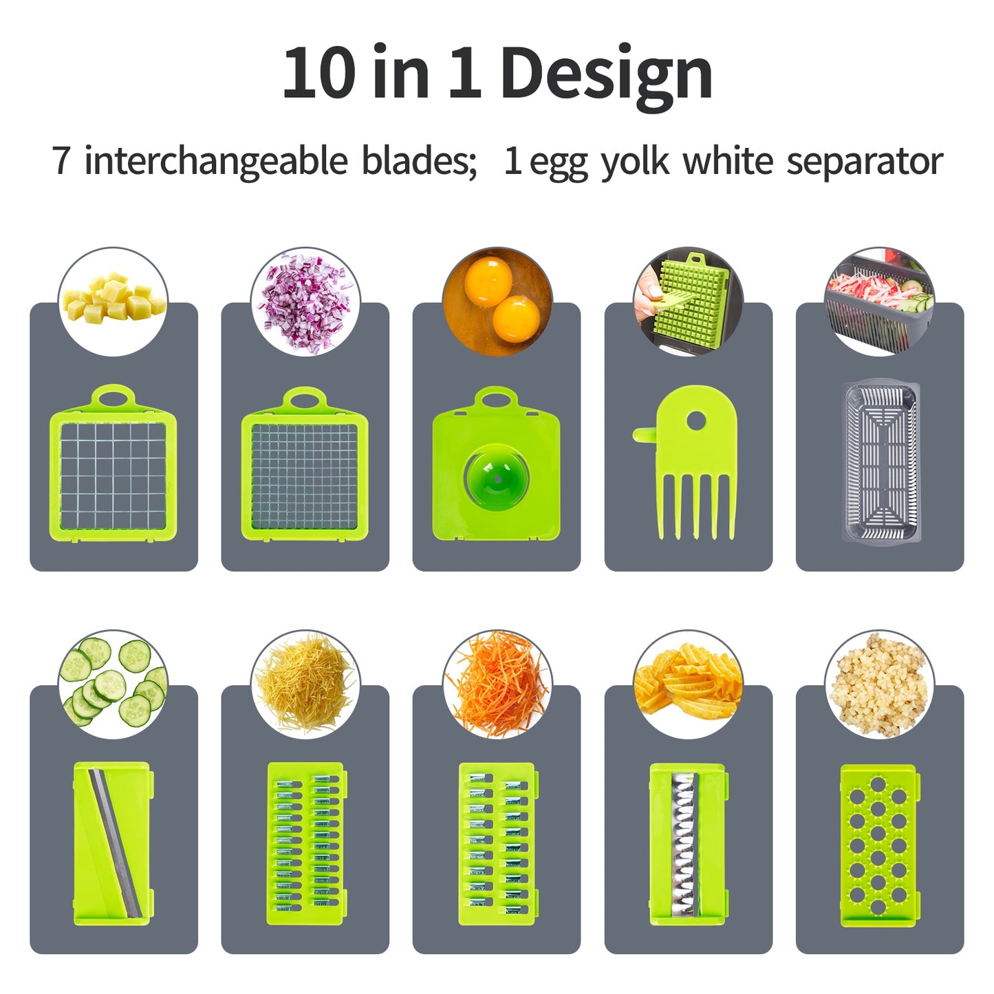 12 in 1 Multifunctional Vegetable Cutter Shredders Slicer With Basket Fruit Potato Chopper Carrot Grater Slicer Mandoline