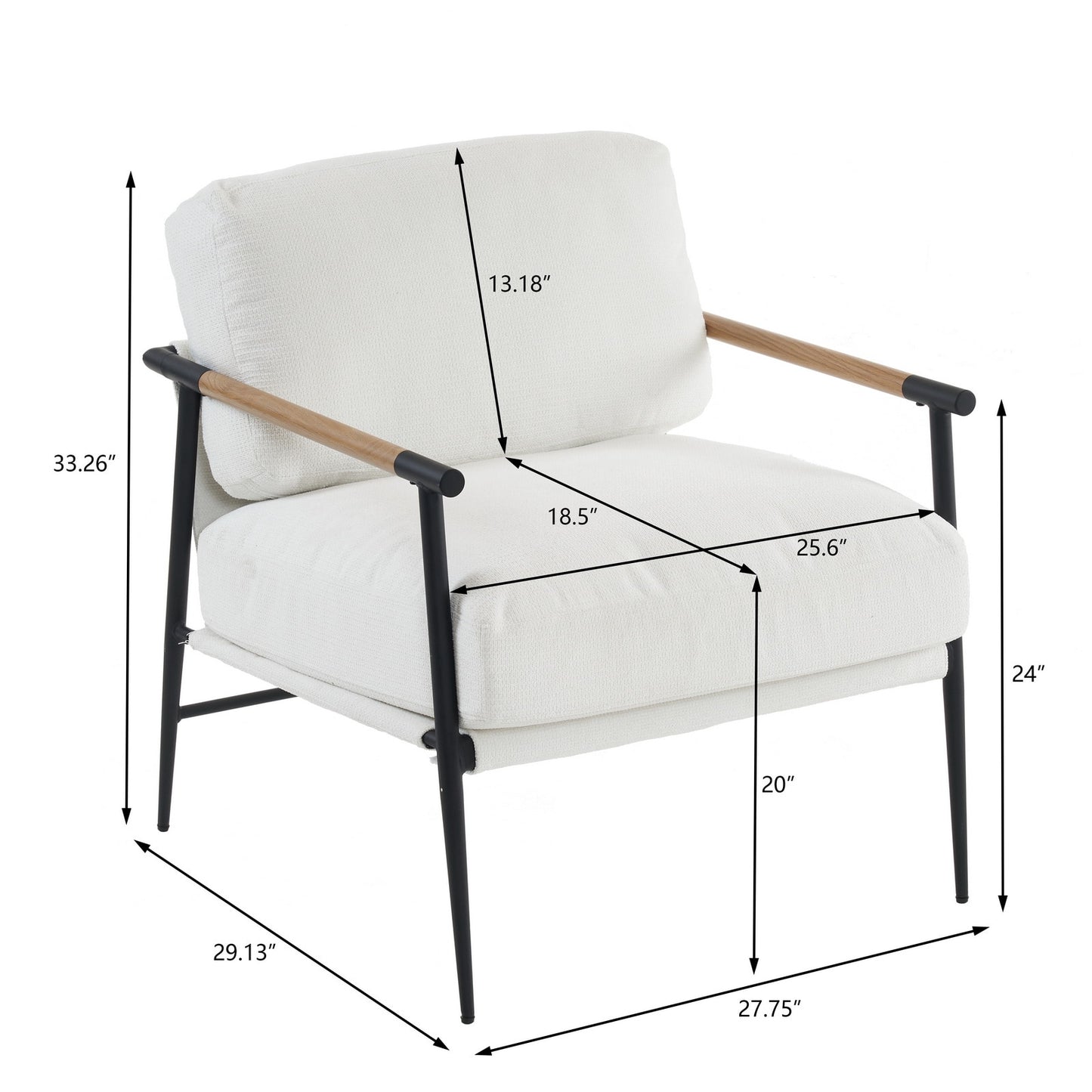 [Flash Sale]Leisure Chair Lounge Chair Velvet Armchair Living Room Furniture White/Black/Blue/Green[US-W]