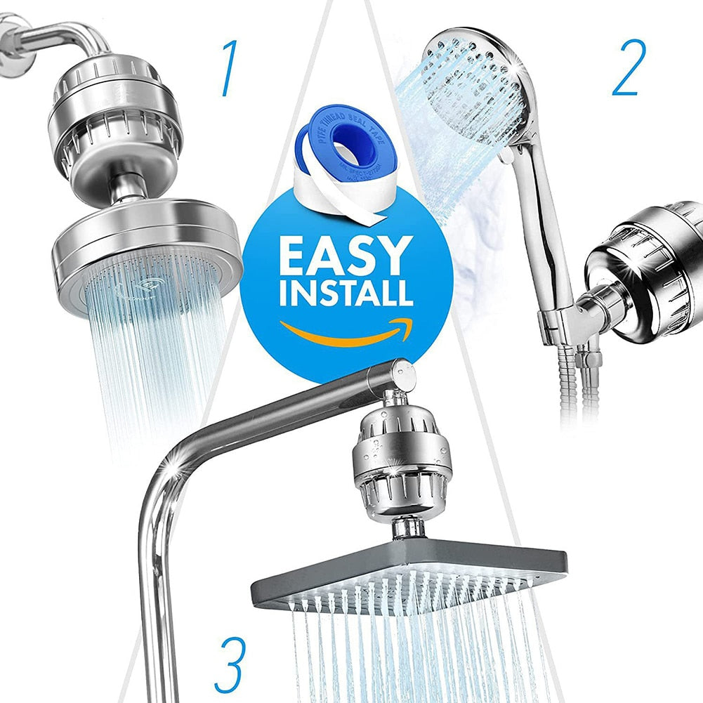 20 Layers Kitchen Faucet Filter Remove Chlorine Heavy Metals Bathing Shower Purifier Reduces Dry Itchy Skin Bathroom Accessories