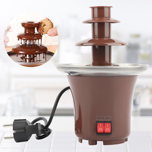 Electric Chocolate Fountain Creative 3 Layers Design Melting Heating Fondue for Party Christmas Household Machine - youronestopstore23