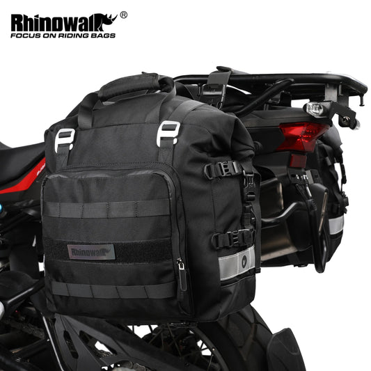 Rhinowalk Motorcycle Bag 20L-30L Universal Side Saddle Bag With Removable 100% Waterproof Inner Bag Outdoor Motorbike Luggage - youronestopstore23