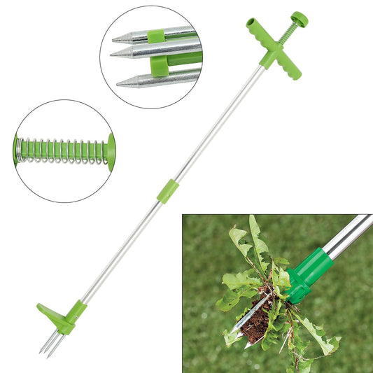 Long Handle Weed Remover  Outdoor with 3 Claws Yard Grass Root Puller Tools Garden Planting Elements - youronestopstore23