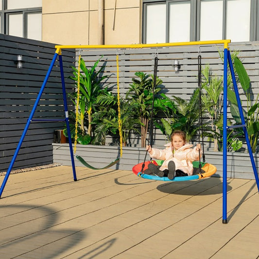 2-Pack Swing Set Swing Seat Replacement and Saucer Tree Swing Swing Set for Kids Outdoor Furniture - youronestopstore23
