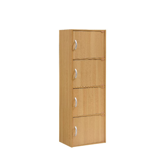 Hodedah 4-Shelf 4-Door Bookcase - youronestopstore23