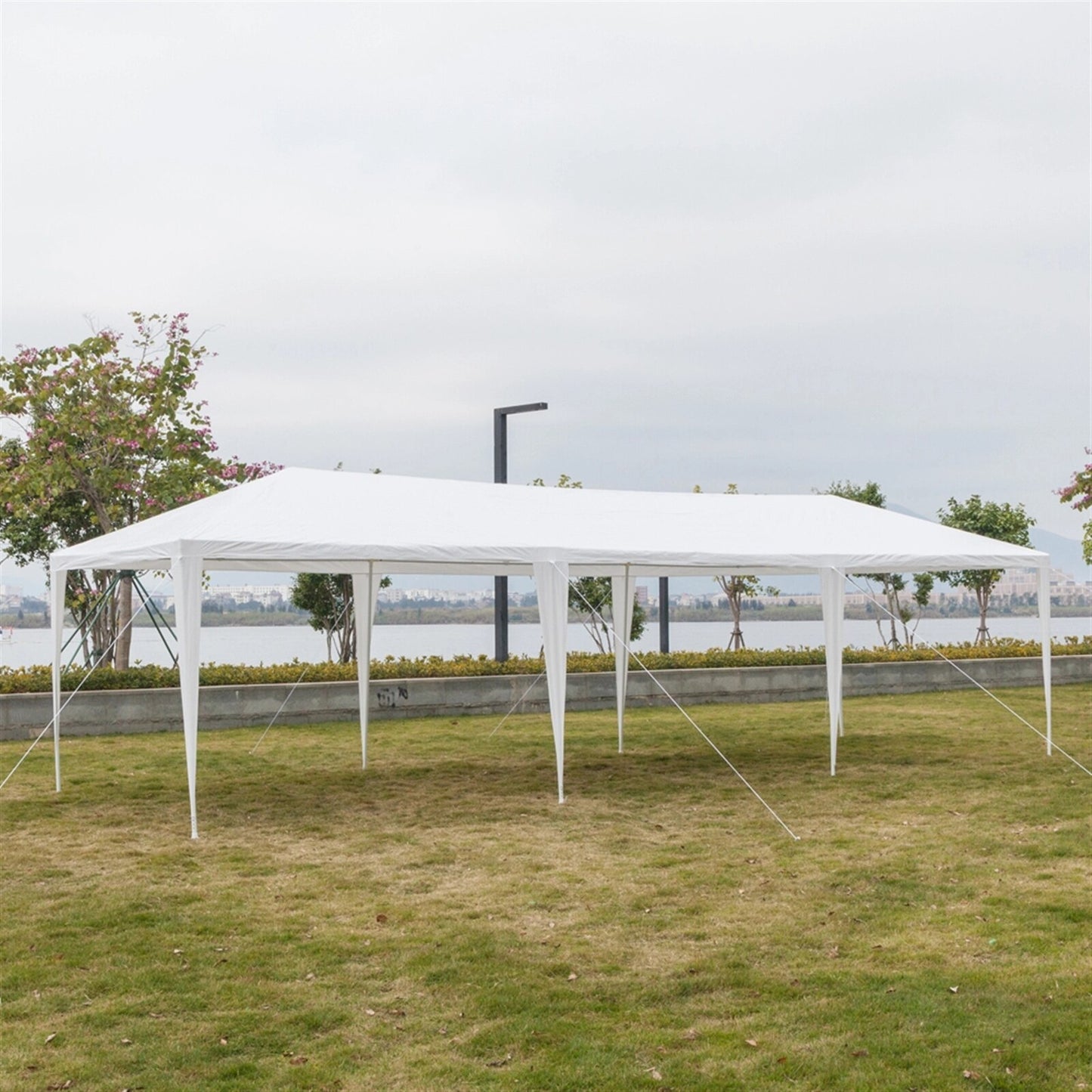 10&#39;x30&#39; Outdoor Canopy Party Wedding Tent Sunshade Shelter Outdoor Gazebo Pavilion W/5 Removable Sidewalls Upgraded Steel Tube - youronestopstore23