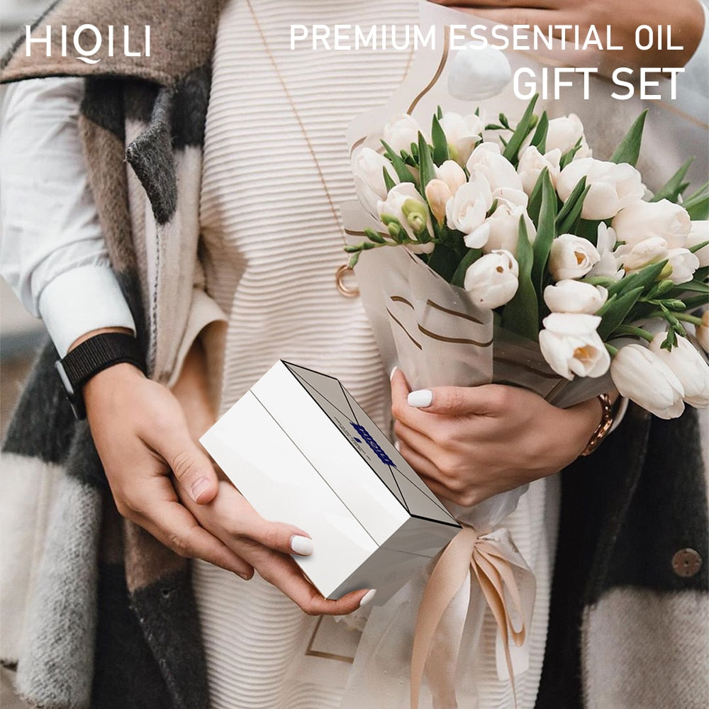 HIQILI Essential Oils Top 6 Gift Set,100% Pure Natural for Aromatherapy | Humidifier, Massage,Diffuser, Skin &amp; Hair Care，DIY - youronestopstore23