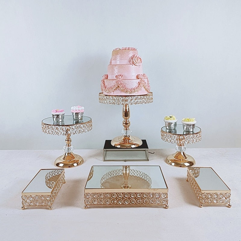 6Pcs-9pcs/Set Metal Cake Stand  BAKE Display Wedding decoration  cake decoration accessories - youronestopstore23