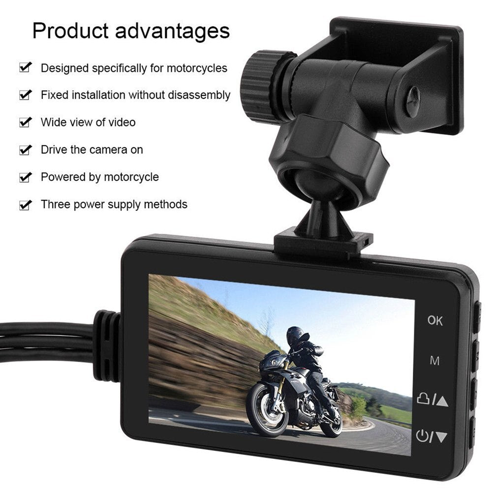 Waterproof Motorcycle Camera DVR Front+Rear View SE300 Motorcycle Dash Cam Video Recorder Front Rear View Motorcycle Accessorie - youronestopstore23