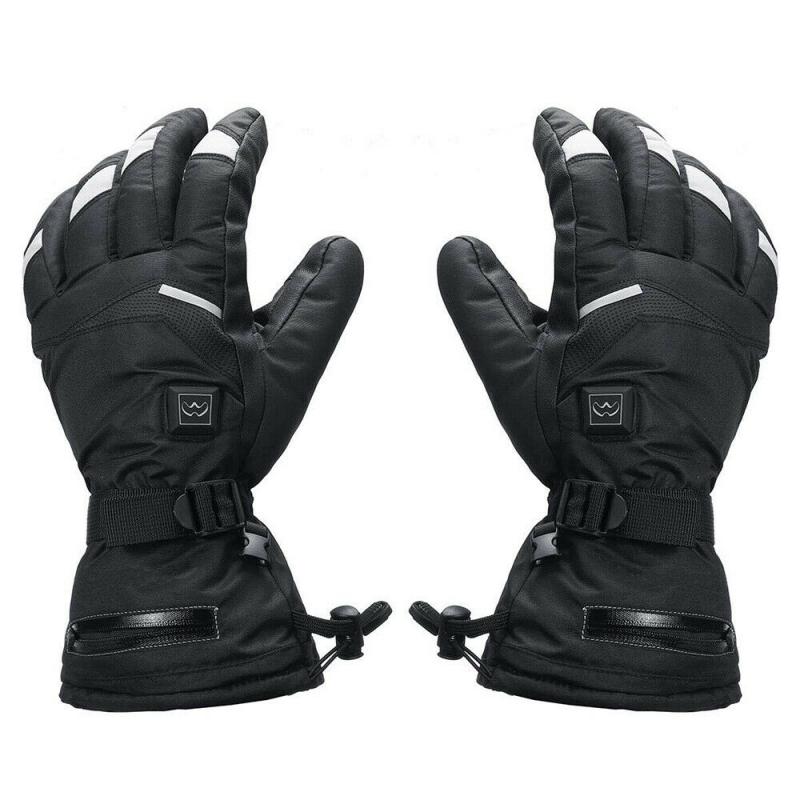 Leather Motorcycle Heated Gloves Waterproof Thermal Windproof Winter Motorcycle Gloves Sports Full Finger - youronestopstore23