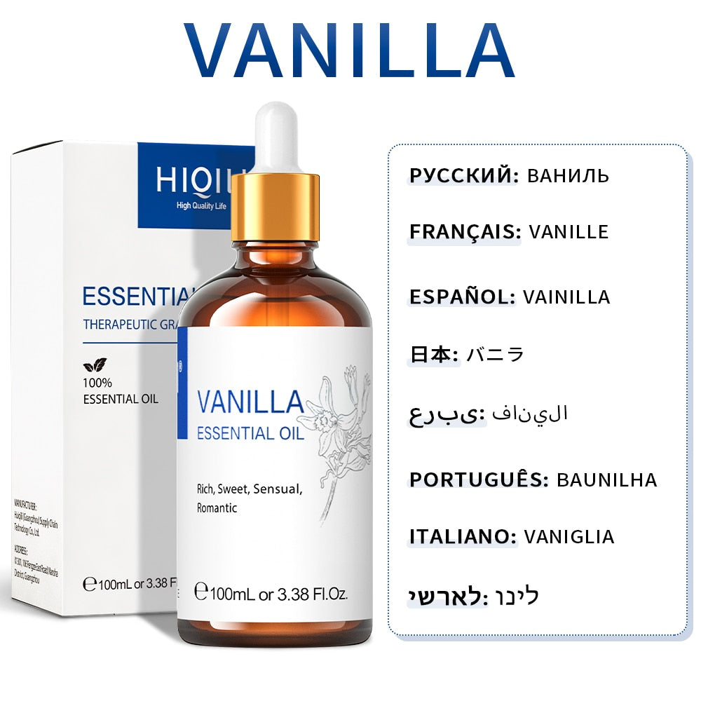 HIQILI 100ML Eucalyptus Essential Oils for Diffuser Humidifier Candle Making Massage Aroma Oil Aromatherapy 100% Pure Natural - youronestopstore23