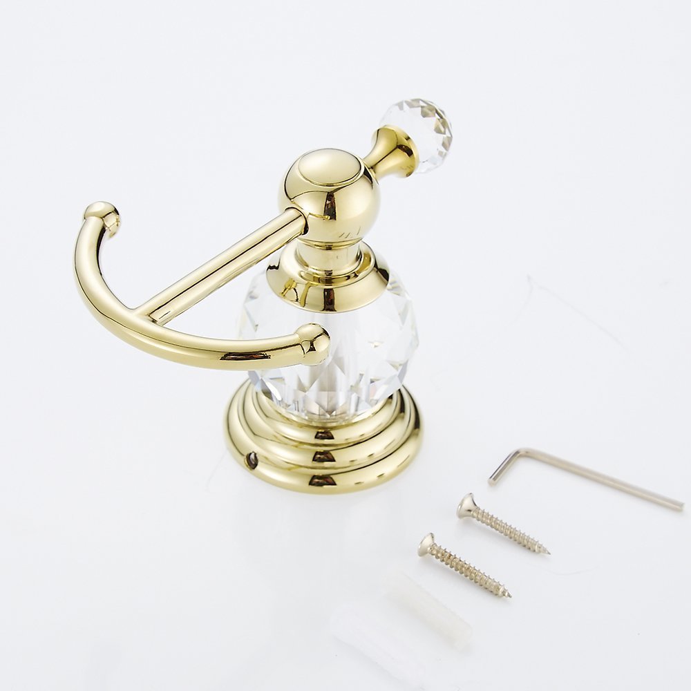 4 Piece Gold Polished Bathroom Accessories Set - youronestopstore23