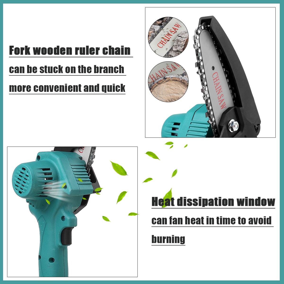 Wolike 3000W 88VF 4 Inch Electric Saw Chainsaw Garden Tree Logging Saw Woodworking Tools Wood Cutters For Makita 18V Battery - youronestopstore23