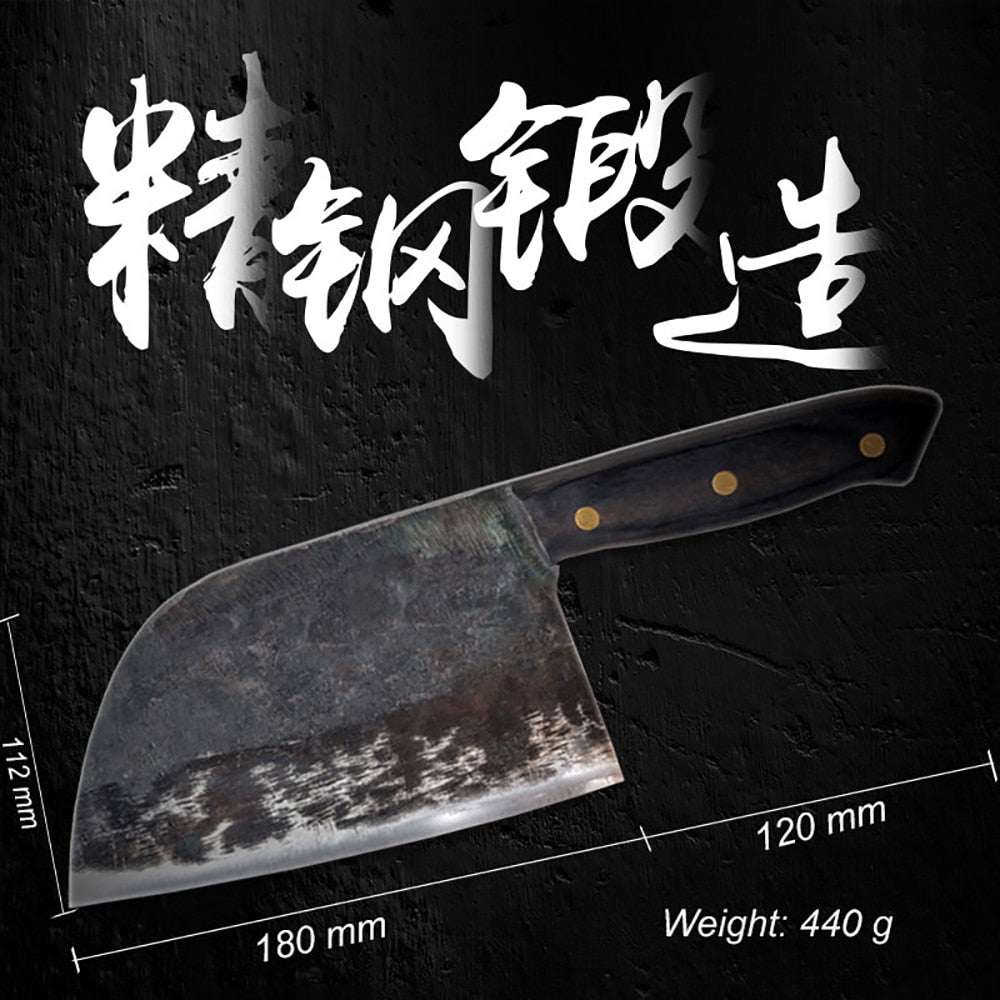 XITUO Full Tang Handmade Forged Chef Knife Hard Clad Steel Blade Butcher Slaughter Cleaver Knife Kitchen Chopping Slicing Tool - youronestopstore23
