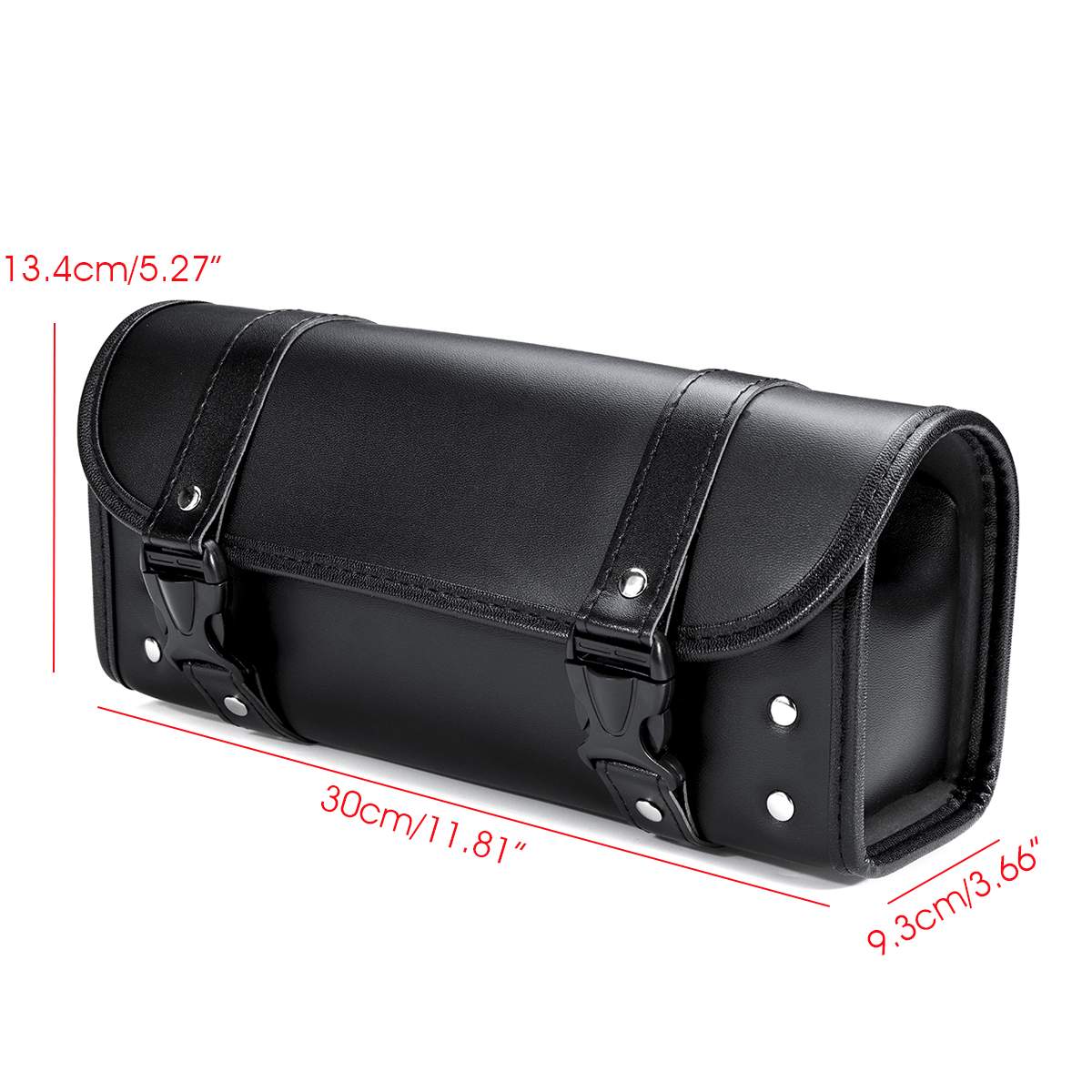 Universal Motorcycle Front Fork Tool Bag PU Leather Saddlebag Luggage Storage Travel Pouch Tail Tool Bag - youronestopstore23