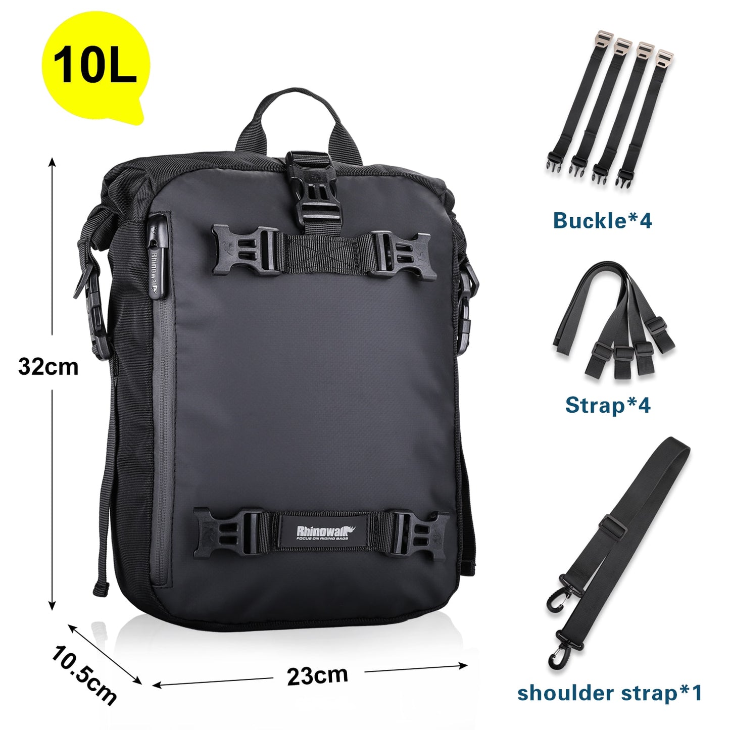 Rhinowalk  Motorcycl Tail Bag Carrier Bags Rider Luggage 10L 20L 30L Multiple Purposes Moto Tail Pack Backpack Moto Saddle Bag - youronestopstore23