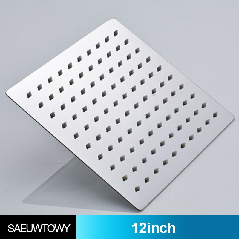 Ultra-thin Free Shipping Bathroom Accessories Slim 8 "/ 10" / 12 "/ 16" / 20 "Square 304 Stainless Steel Rain Shower Chrome