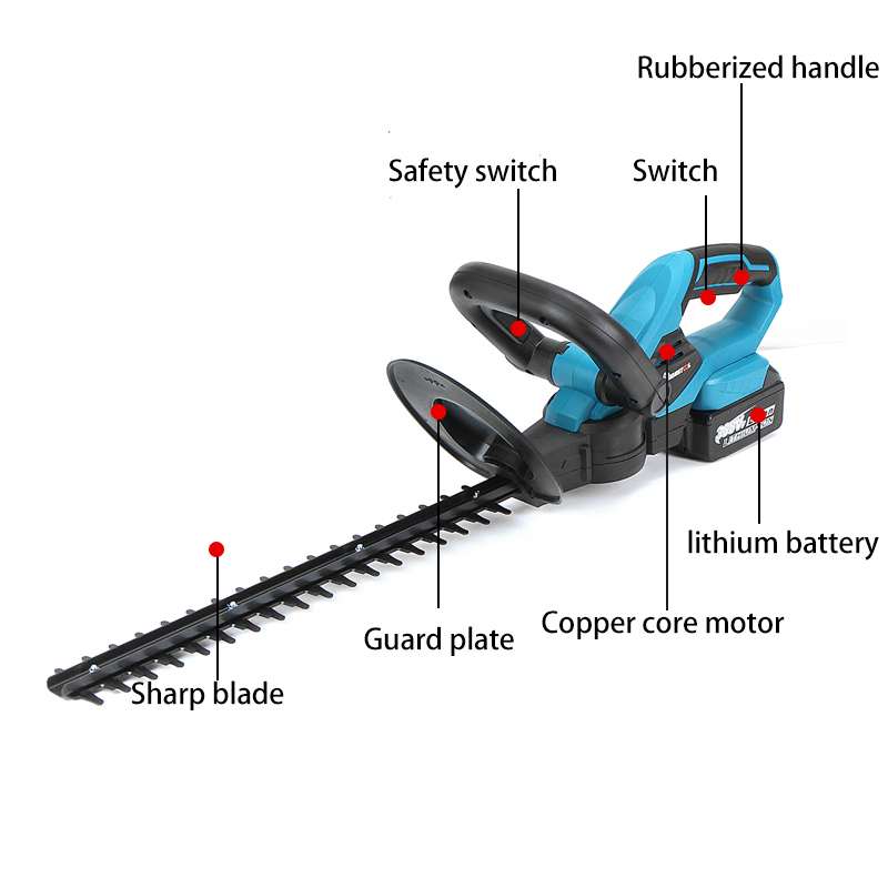 1400W 388VF Cordless Grass Hedge Trimmer for Makita 18V Battery Electric Hedge Trimmer Pruning Shears Grass Trimmer Garden Tools - youronestopstore23