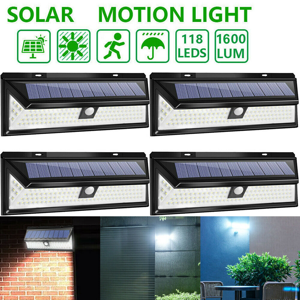 WAKYME 118 LED Solar Lights for Garden Decoration PIR Motion Sensor Wall Lamp Waterproof Solar Powered Emergency Security Light - youronestopstore23