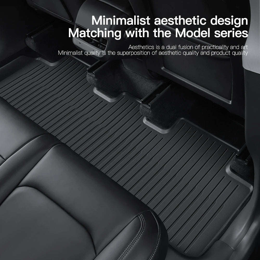 YZ For Tesla Trunk Mat Model Y Model 3 Floor Mat 2021-2023 Luggage Mat   TPE waterproof Anti-Slip Set Floor Liner Mat