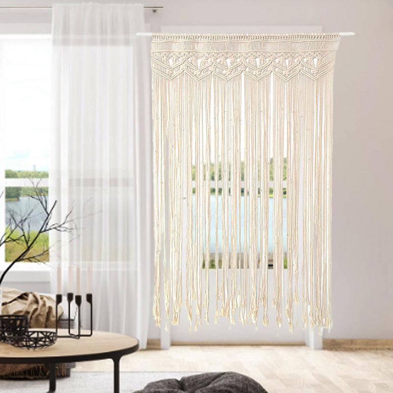 Boho Macrame Curtains Macrame Curtains For Windows/Doorways Handmade Boho Curtains Macrame Curtain Wall Hanging For Bedroom