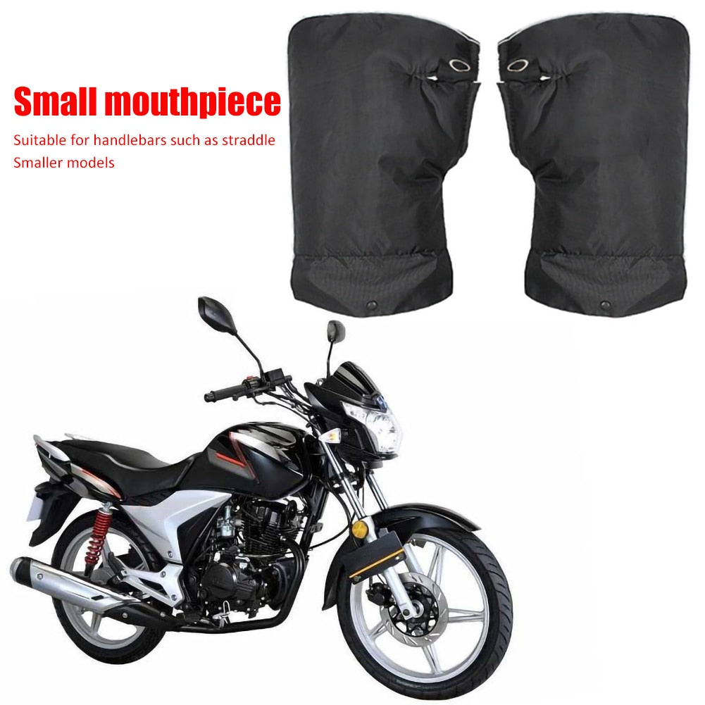2pcs Motorcycle Cover Gloves Warm Handlebar Muff Grip Handle Bar Muff Waterproof - youronestopstore23