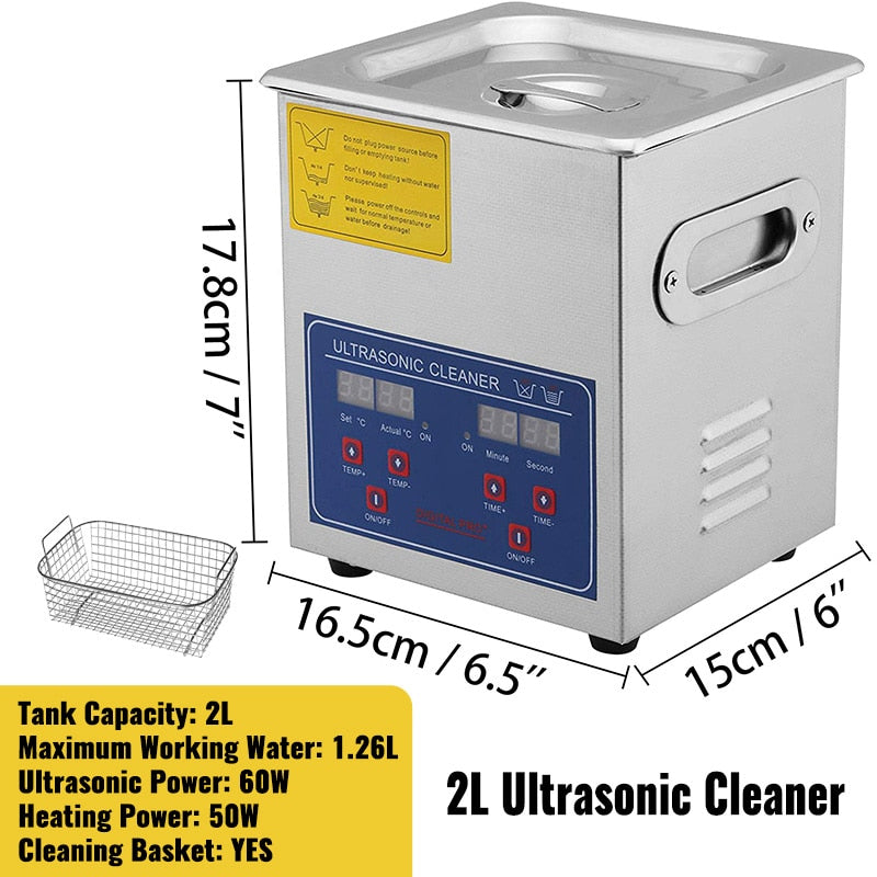 VEVOR 1.3L 2L 3L 6L 10L 15L 22L 30L Ultrasonic Cleaner Lave-Dishes Portable Washing Machine Diswasher Ultrasound Home Appliances - youronestopstore23