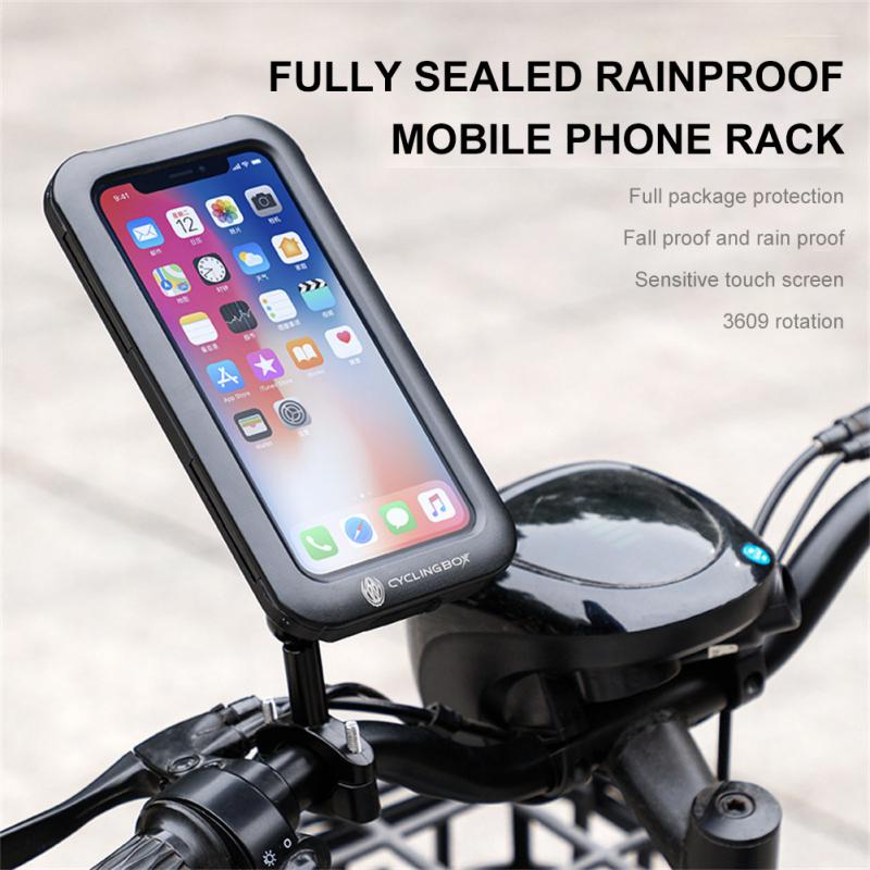 Send Waterproof Bag Handlebar Stand Touch Screen Universal Moto Motorcycle Smartphone  Stand Durable Bicycle Mobile Phone Holder - youronestopstore23