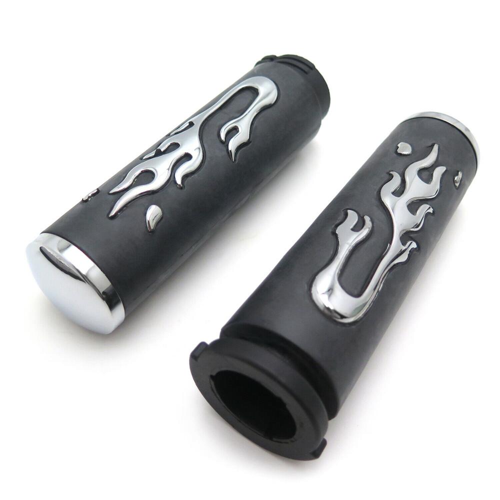 For Harley Davidson Suzuki 1&quot; 25mm Throttle Aftermarket Free Shipping Motorcycle Parts Flame Angry Fire Handlebar Grips - youronestopstore23