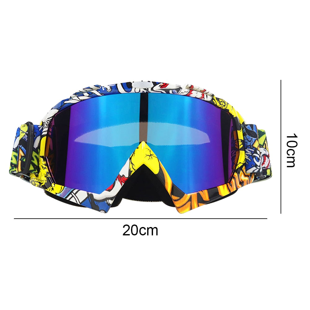 Adult Motocross Goggles Glasses ATV Racing Eye Equipment Color Transparent Lens for Off Road Vehicle Racing for Eye Protection - youronestopstore23