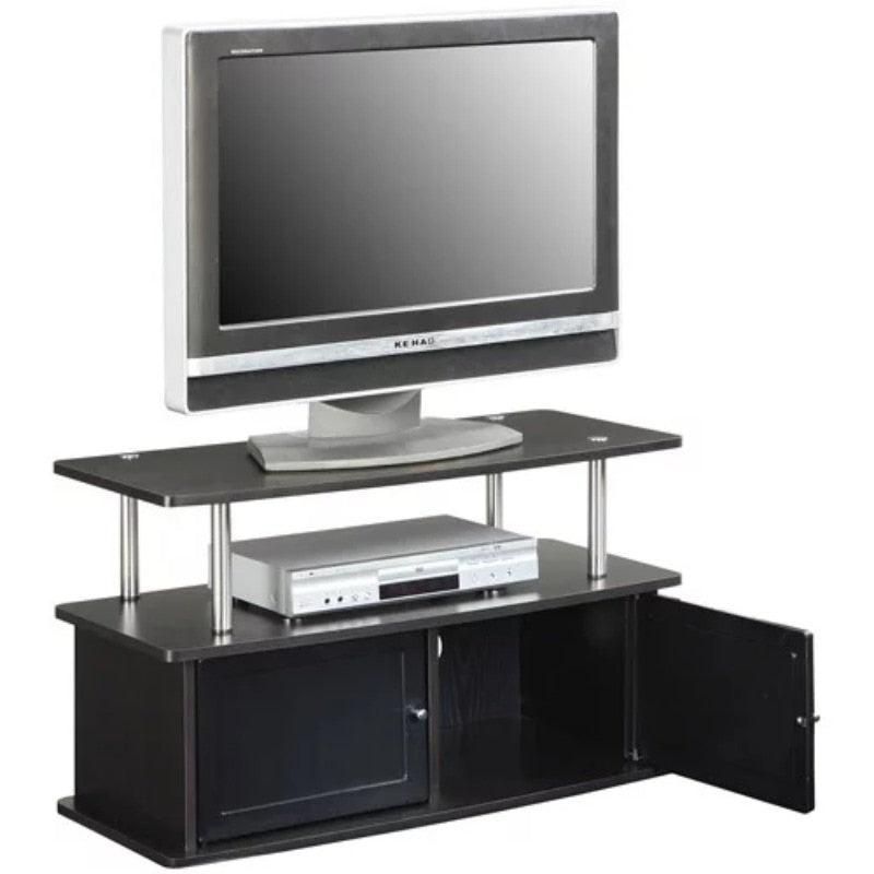 Convenience Concepts 151160ES 20.50 x 35.50 x 17.75 in. Designs-2-Go Tv Stand with 2 Cabinets for Flat Panel, Dark Espresso