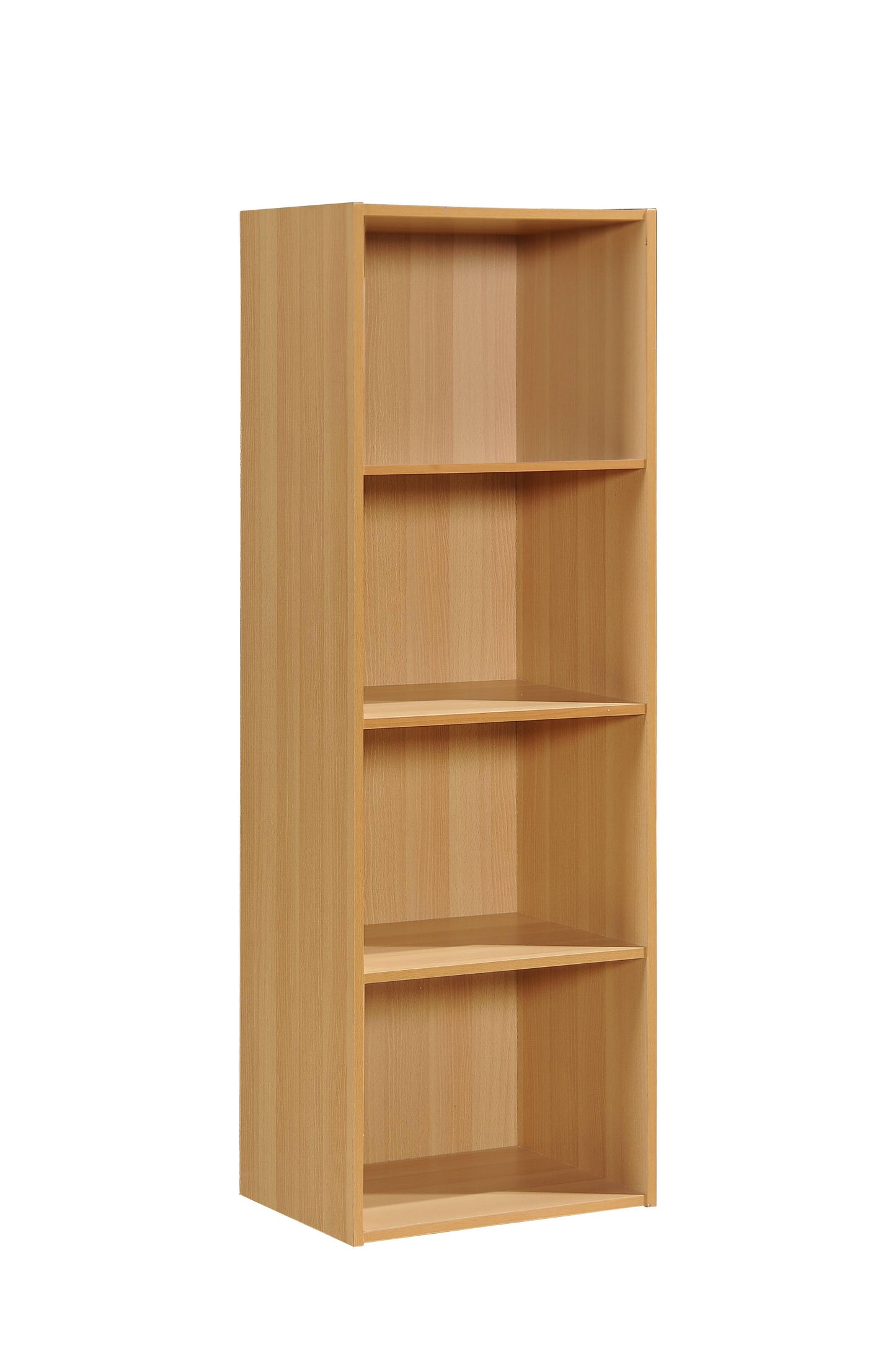 Hodedah 4-Shelf Wood Bookcase, Mahogany book shelf
