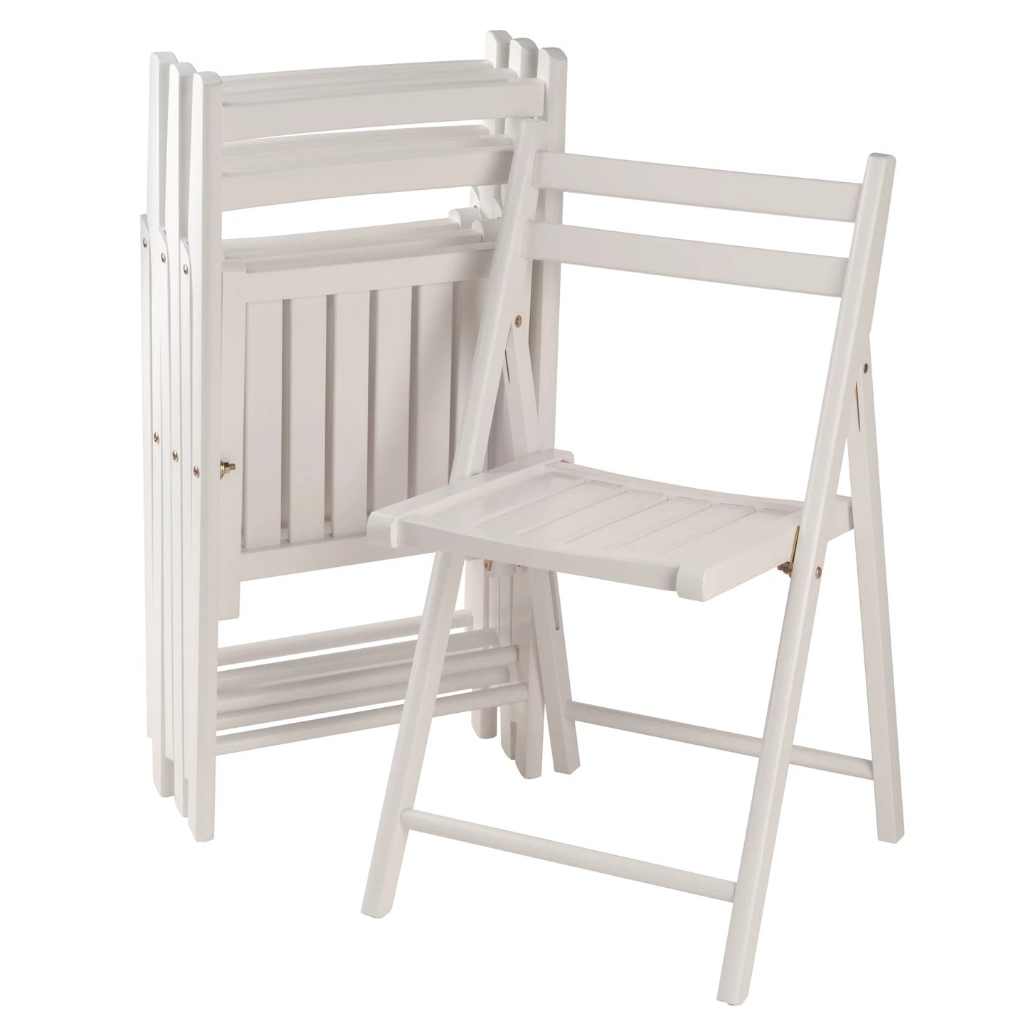 Wood 4-PC Folding Chair Set, Teak, Multiple Finishes