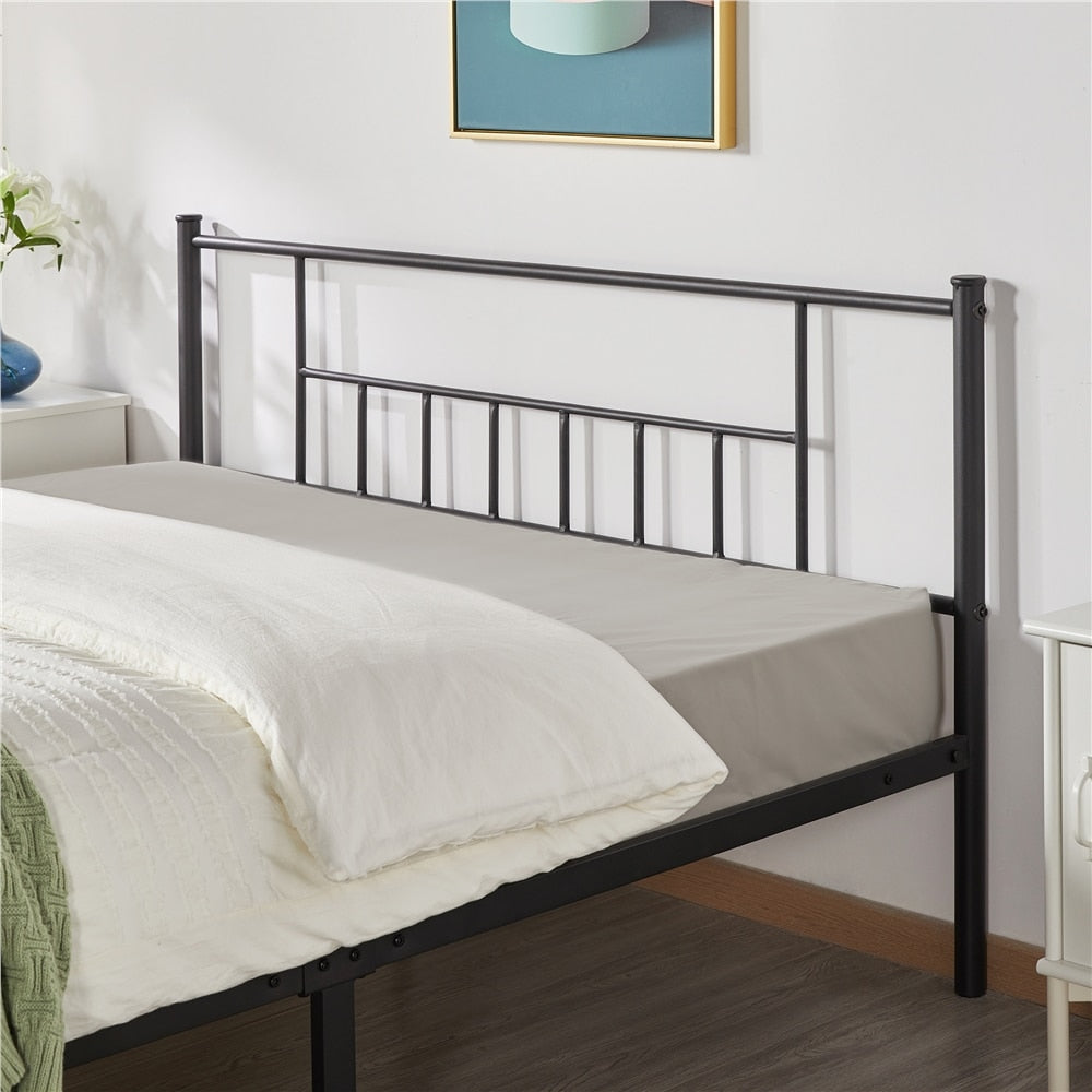 Metal Full Bed with Headboard and Footboard, Black Queen Bed Frame  Furniture Bedroom