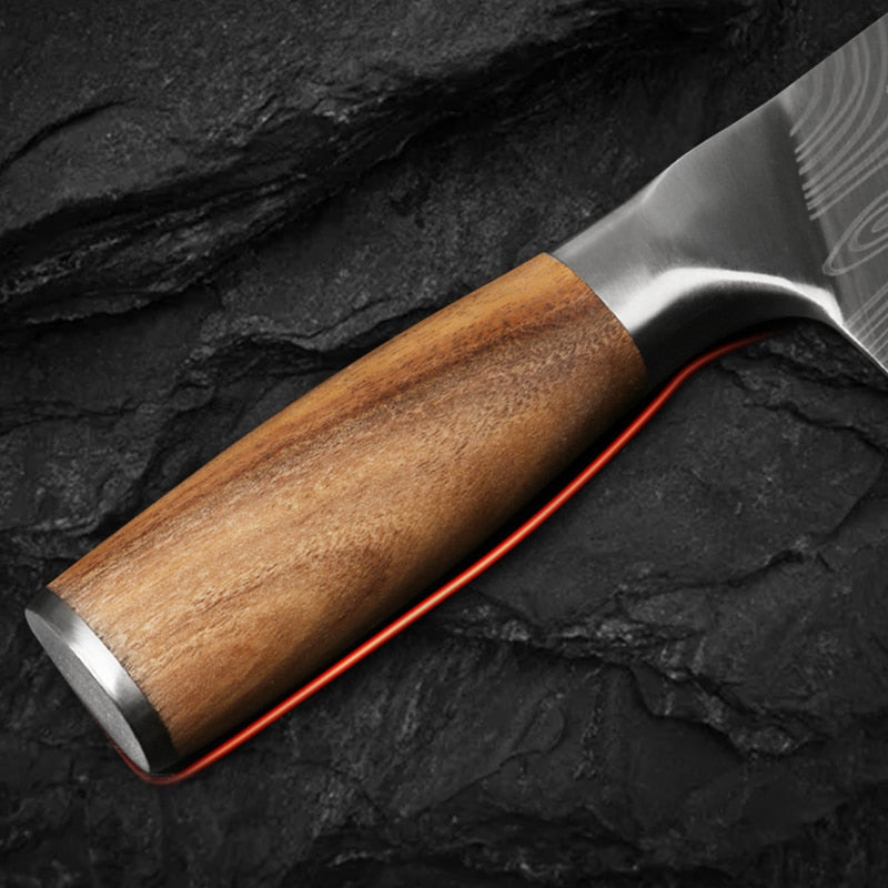 Kitchen Knife Cleaver Chef Knife Stainless Steel Razor Sharp Slicing Chopping Meat Chinese Butcher Knife Wood Handle Slicer - youronestopstore23